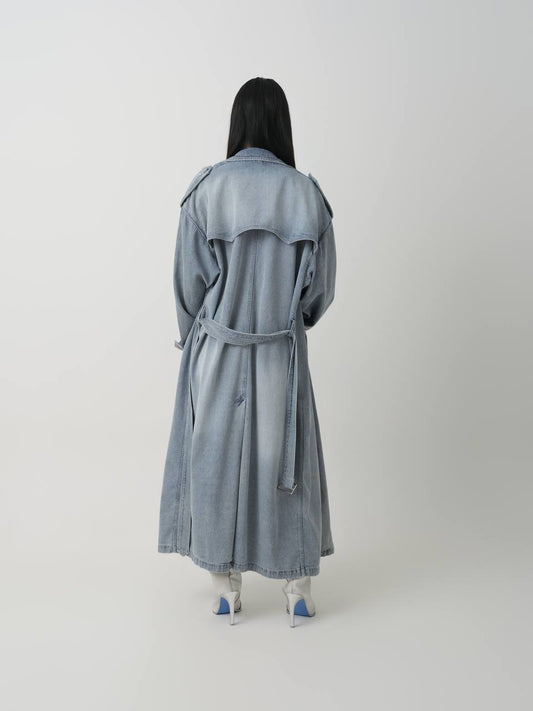 OVERSIZED DENIM TRENCH COAT