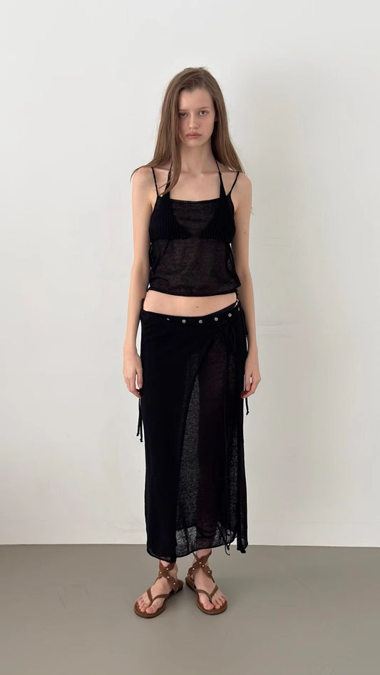 Layered Sheer Knit Top