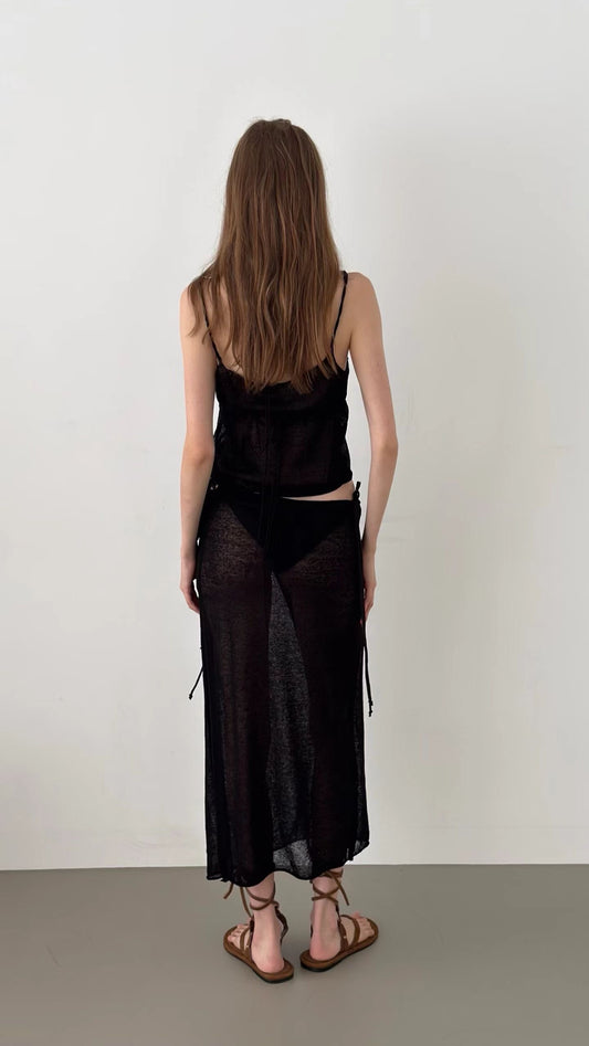 Layered Sheer Knit Top