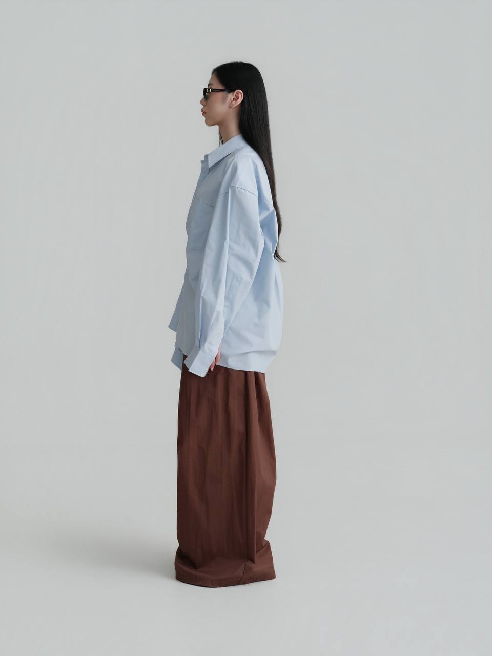 Draped Cotton Shirt