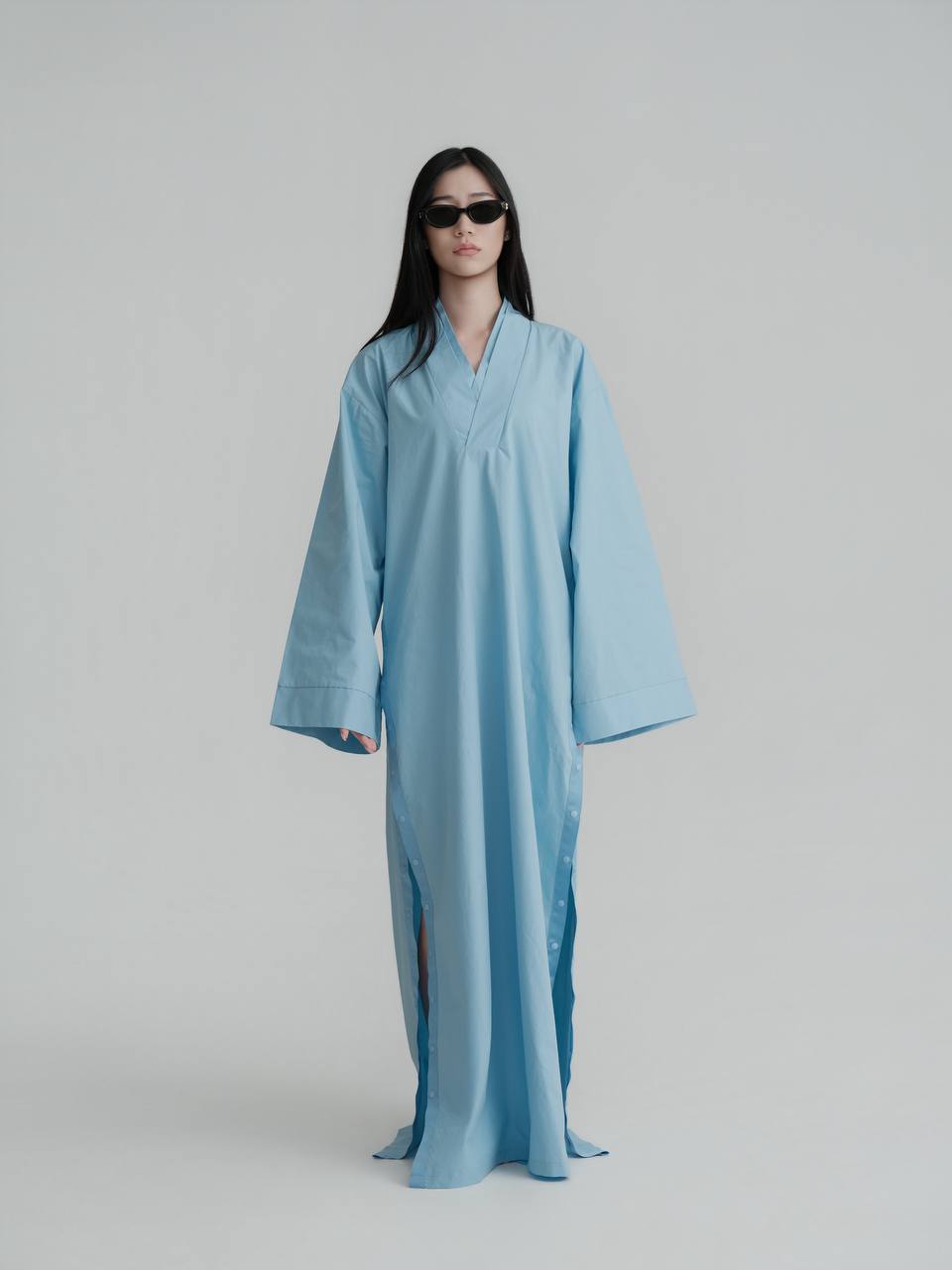 Sky Blue Yukata Dress