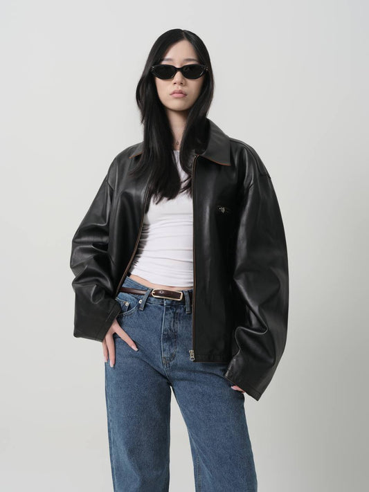 LAMBSKIN LEATHER JACKET