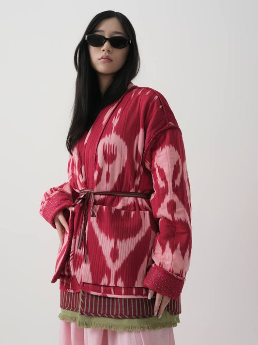 SILK IKAT JACKET – RED