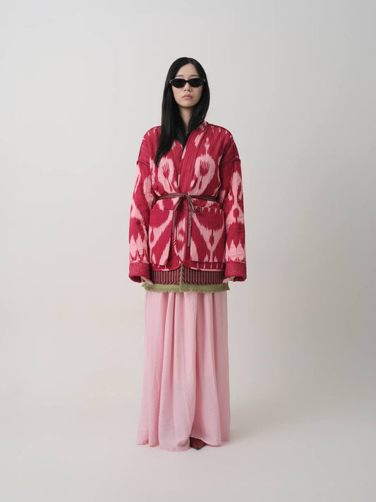 SILK IKAT JACKET – RED