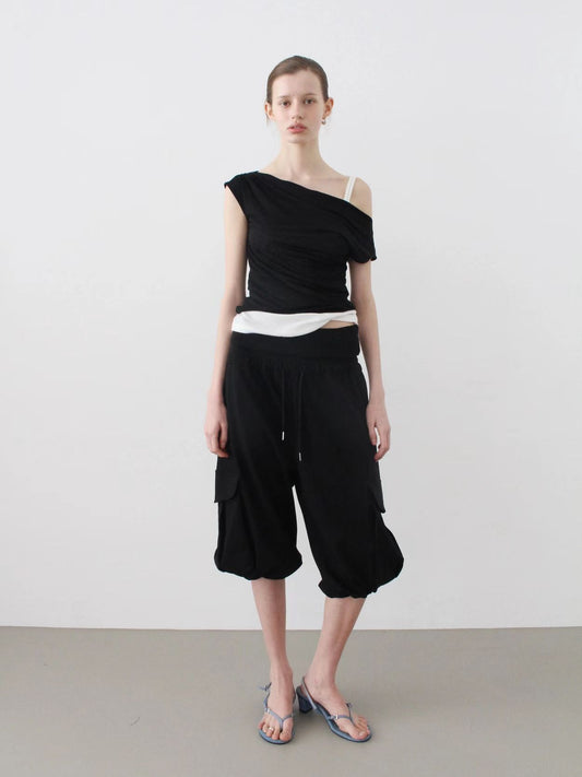Drape Boat Neck Top